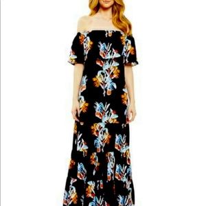 RREBECCA MINKOFF SILK MAXI FLORAL DRESS